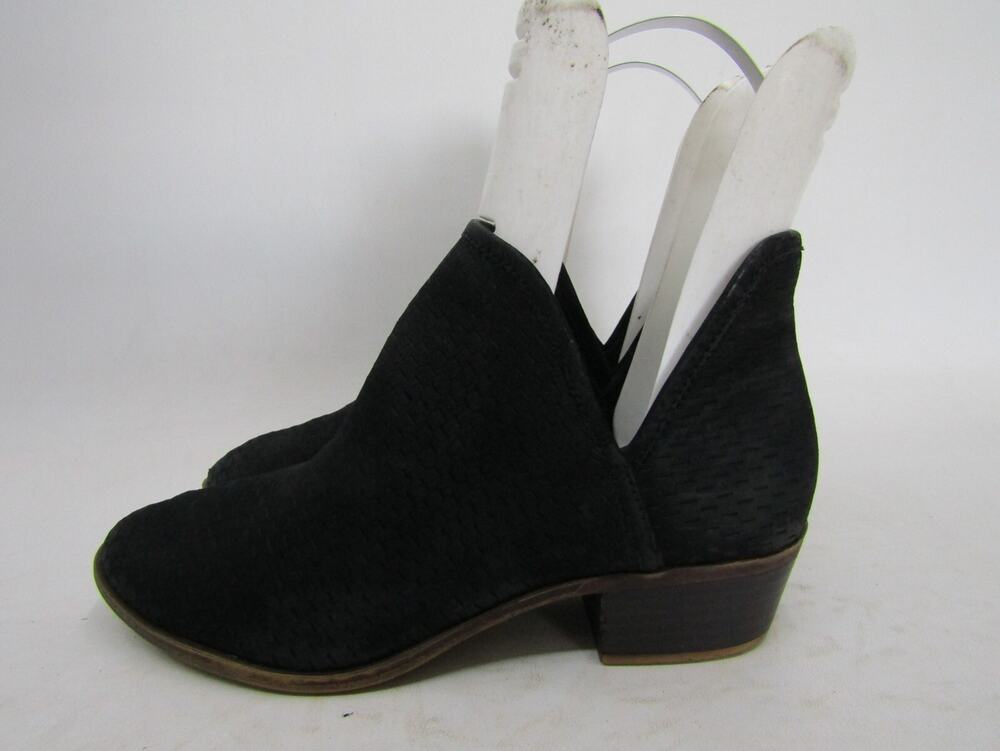 Lucky Brand Womens Size 8.5 M Black Leather Ankle Fashion Boots Bootie